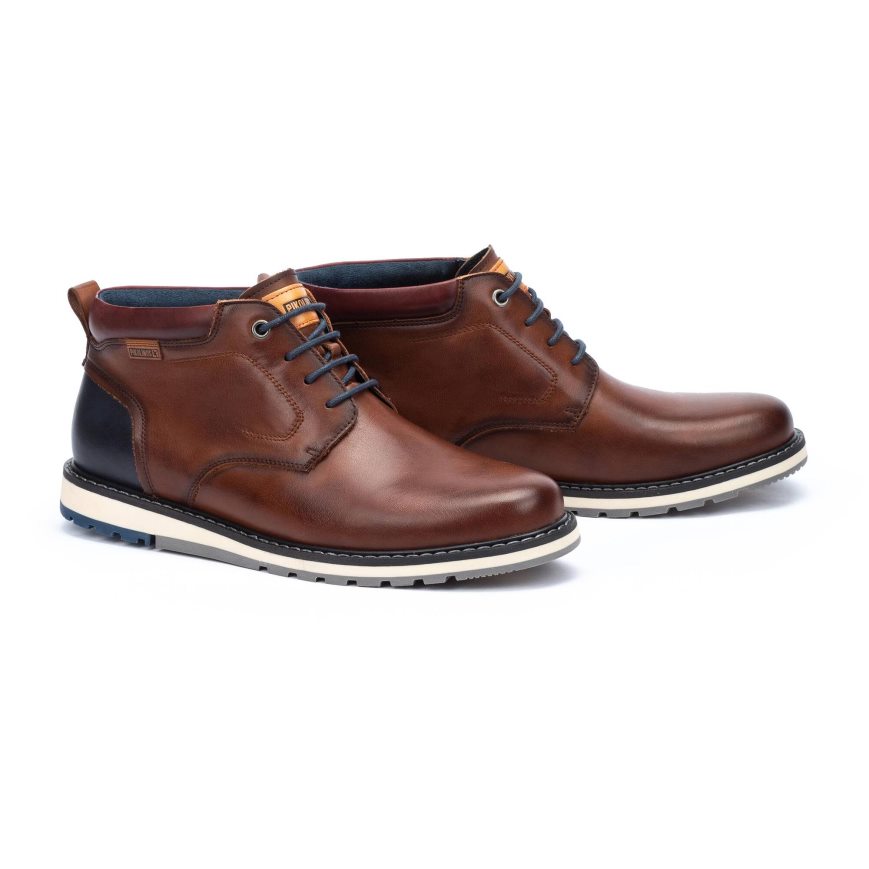 Men's Pikolinos BERNA Ankle Boots Brown | NZ R7095AQ